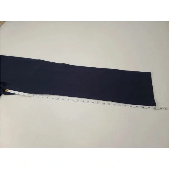 Betabrand Straight-Leg 7-Pocket Dress Pant Yoga Pants Navy Blue Size L Petite - Picture 8 of 9